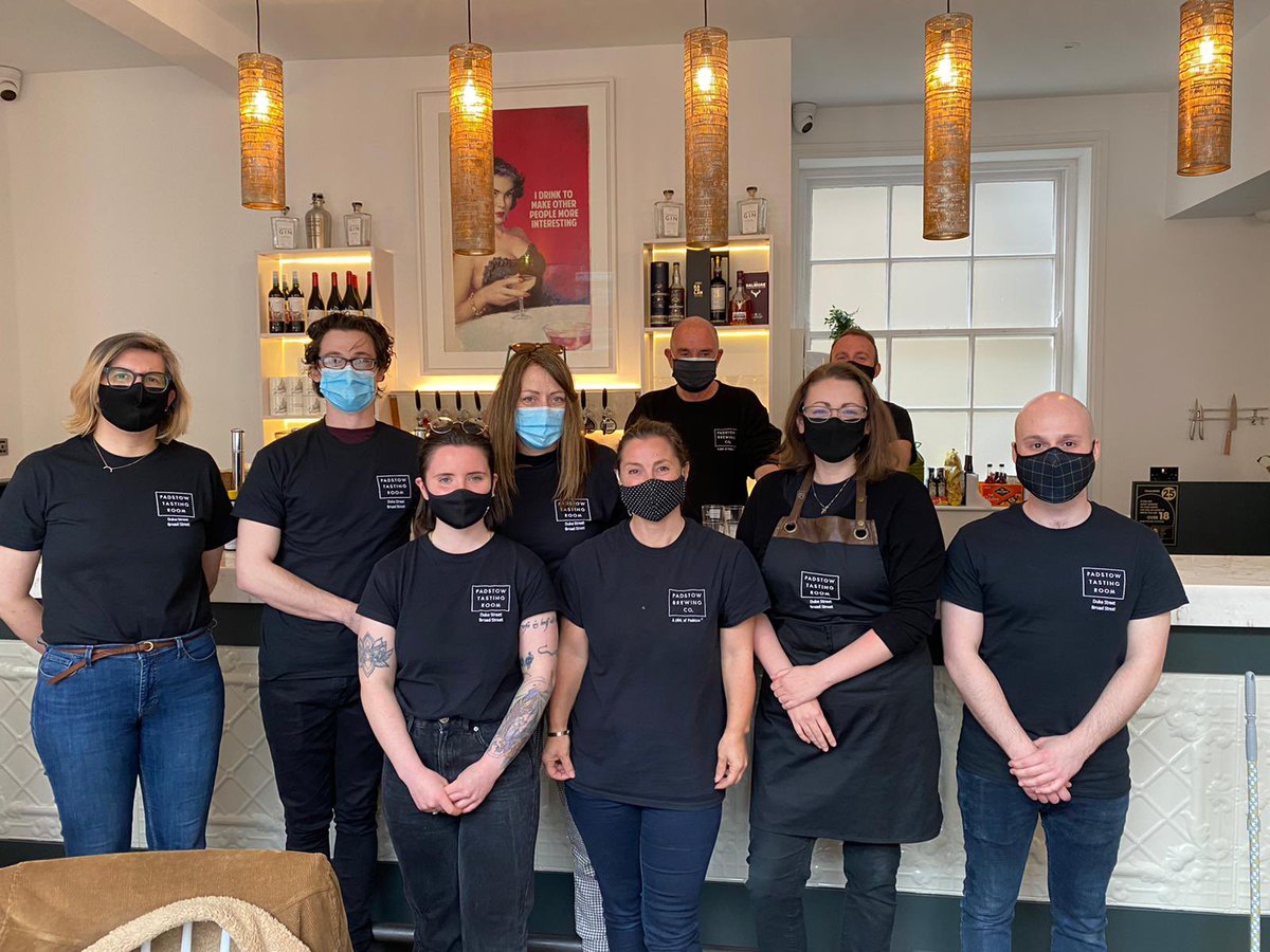 We are really happy to say that from Monday we can once again welcome you INSIDE the Tasting Rooms! 
Duke Street will be open 12-9pm and Broad Street 10am-9pm.
No need to book at the moment, walk-ins only.
See you soon. #Padstow