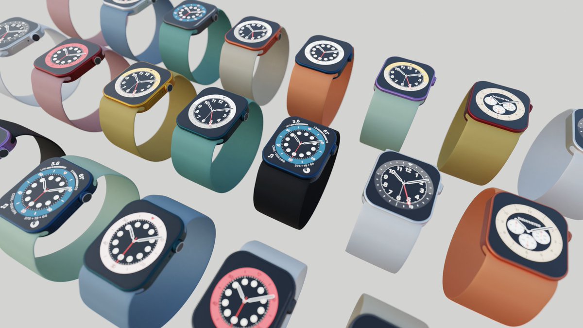 TConceptcreator's tweet image. Boxier Apple Watch Series 7 concept