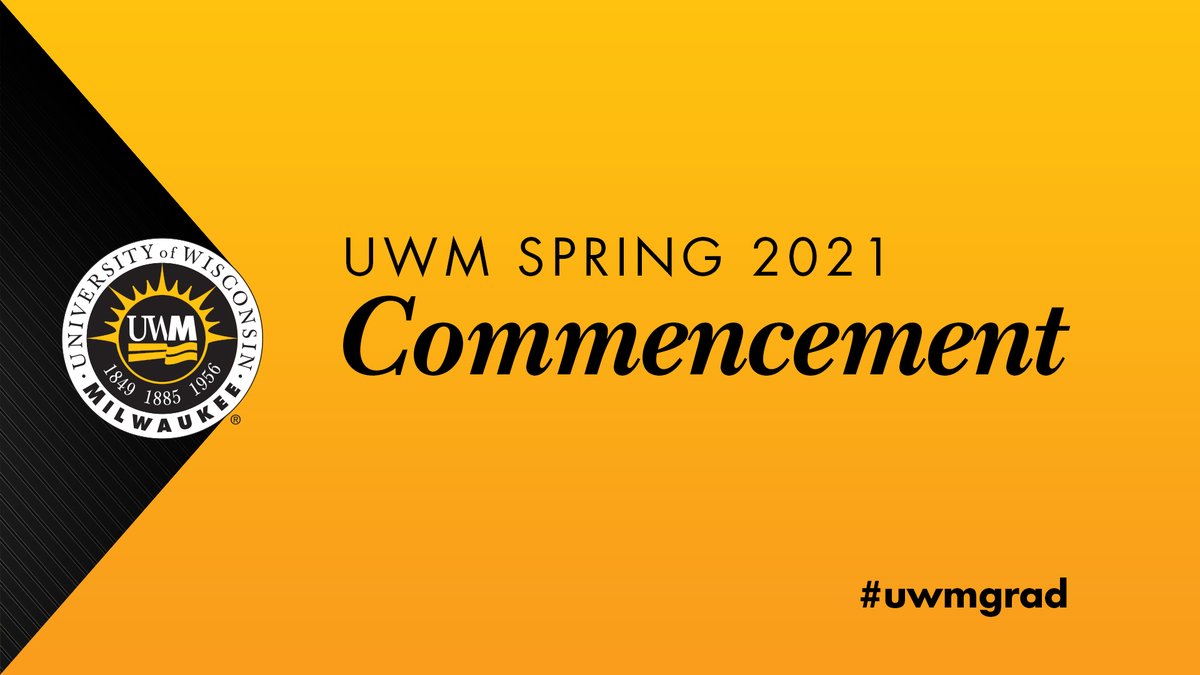 UWMUnion's tweet image. We are so proud of our graduating Class of 2021! The virtual commencement ceremony starts at 10AM on May 16th. Let's celebrate our grads! 

🔗bit.ly/3h0D8iZ