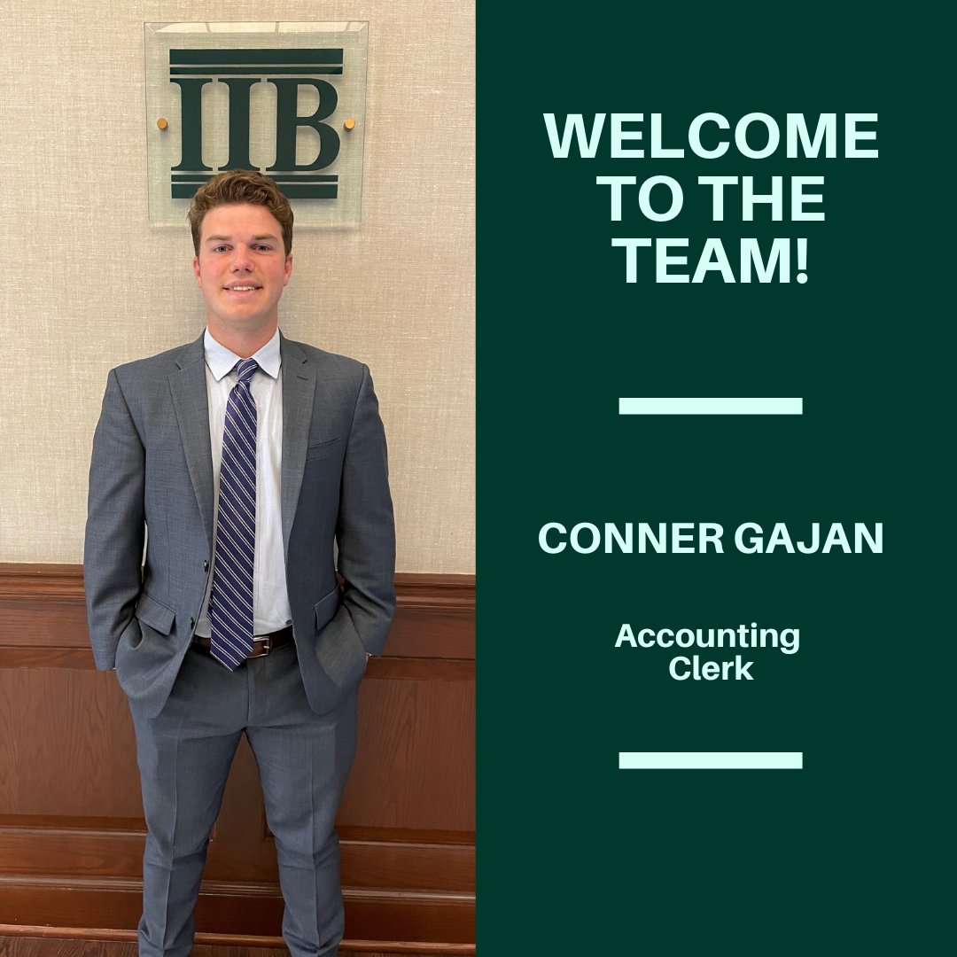 Please join us in welcoming Conner Gajan to our team! #WelcomeToTheTeam #OSUGrad #HireOSUGrads #IIB