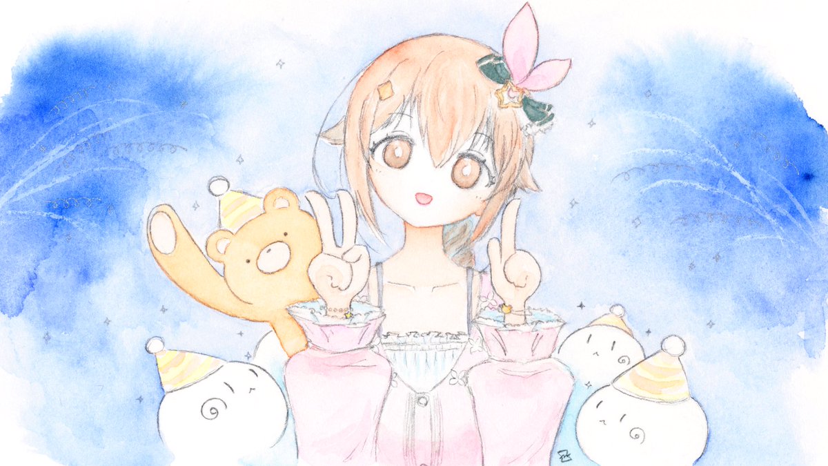 「そらちゃん21歳のお誕生日おめでとう!ヾ(๑╹ヮ╹๑)ノ"🎉🎂 #ときのそら」|Orionのイラスト