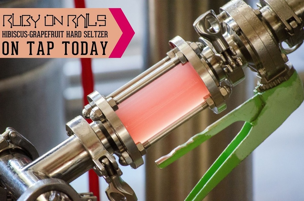 The newest edition of Ruby on Rails goes on tap today at our Bridge Street taproom! Stop by and sample this crisp and refreshing craft hard seltzer with a delicious citrus twist and delicate floral notes. instagr.am/p/CO2_qRzDUBJ/