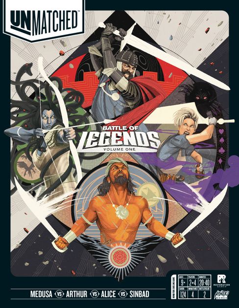 The cover for the game Unmatched: Battle of Legends