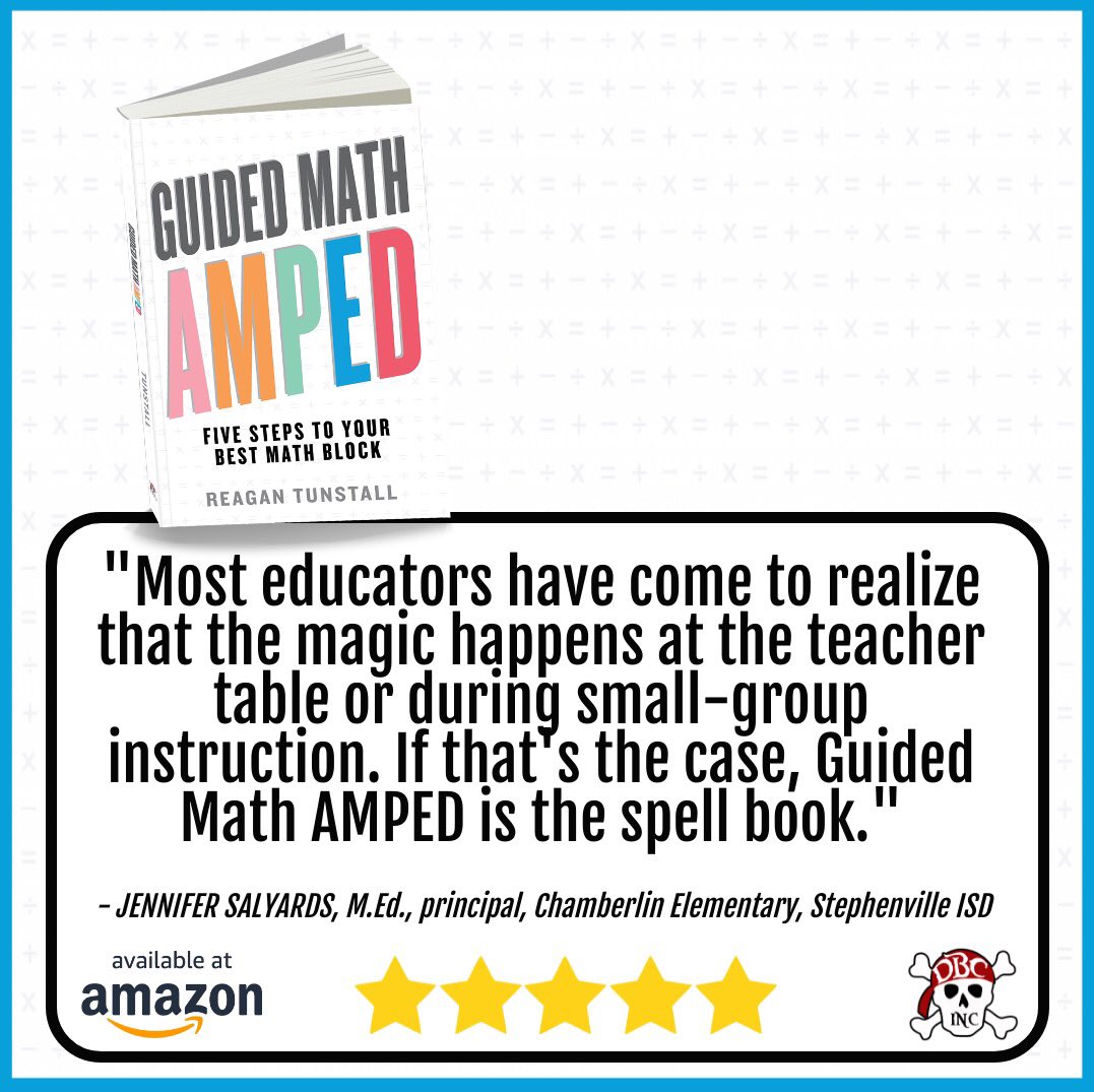burgessdave's tweet image. Wonderful endorsements of #GuidedMathAmped by @reagantunstall!! Make your #mathblock the best part of each day! amazon.com/gp/aw/d/195160…
#dbcincbooks #tlap #iteachmath #elemmathchat