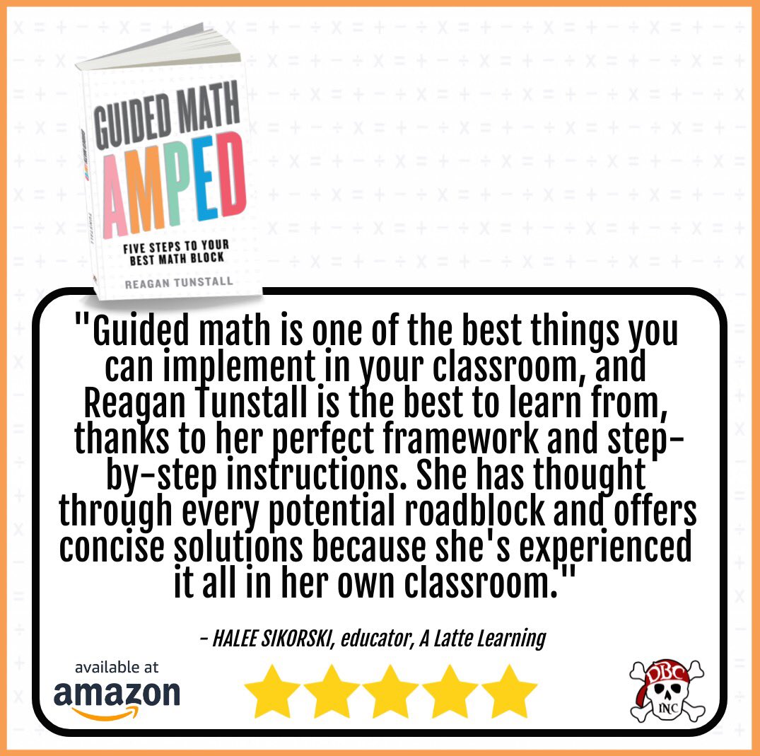 burgessdave's tweet image. Wonderful endorsements of #GuidedMathAmped by @reagantunstall!! Make your #mathblock the best part of each day! amazon.com/gp/aw/d/195160…
#dbcincbooks #tlap #iteachmath #elemmathchat