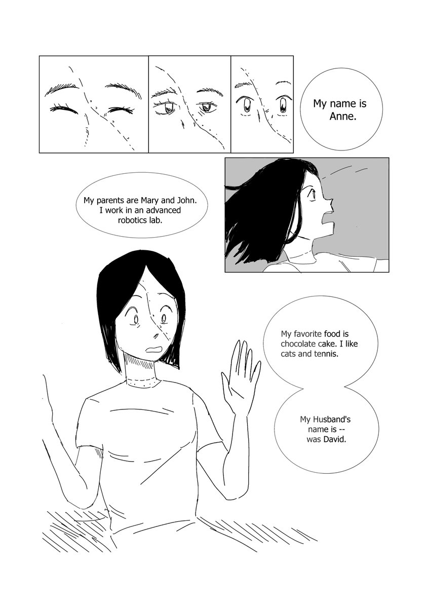 I am a machine -- a 20 page comic about a woman mourning her husband. (1/5) 