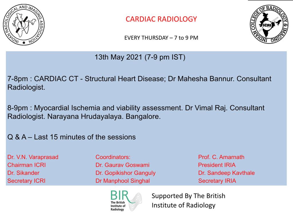 Very happy to see the phenomenal growth of #cardiacimaging in #India. Doing my best in training more and more #doctors. Thanks to the premier radiological institutes - #IRIA #ICRI and #BIR we trained 616 doctors on #WhyCMR