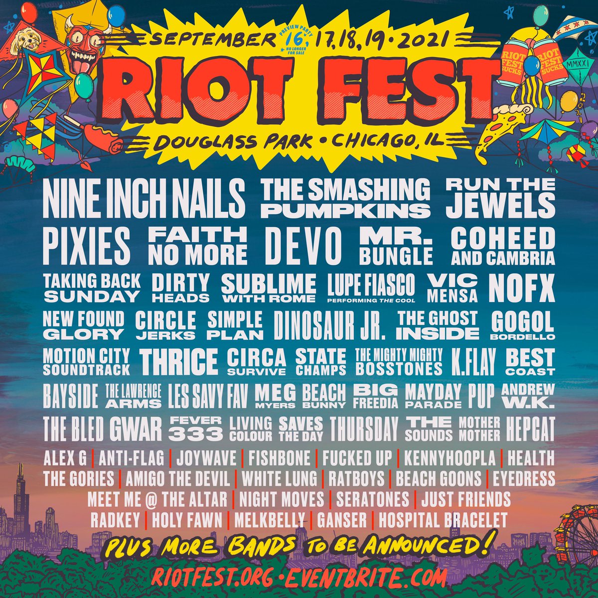 HAVE YOU SEEN THIS LINEUP??? CAN’T WAIT TO SEE ALL OF YOU IN THE PIT AT RIOT FEST!!! TICKETS ARE AVAILABLE AT RIOTFEST.ORG/CHICAGO/TICKETS 🔥 LET’S MAKE OUR FIRST FESTIVAL BACK A GOOD ONE #RiotFest <a href="/RiotFest/">Riot Fest</a>