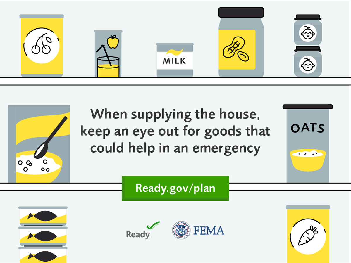 TennesseeEMA's tweet photo. Is your emergency kit fully stocked? Here are some ideas:
🔋 Flashlight, chargers &amp; batteries
📻 Hand crank radio
🩹 First aid kit
✅ Enough supplies to last several days

Visit: https://t.co/lriryWXZIF https://t.co/1T00n9CLPg