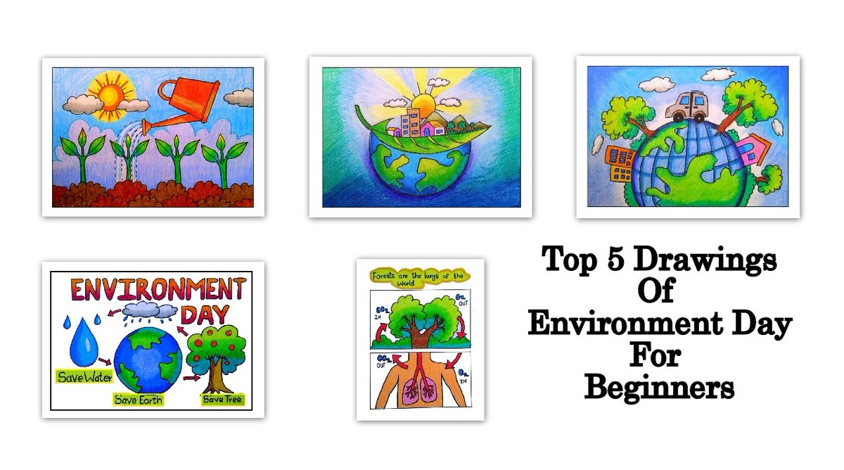 Save Trees Save Earth Poster | Environment Day Scenery Drawing easy |  Poster drawing | Earth Day - YouTube