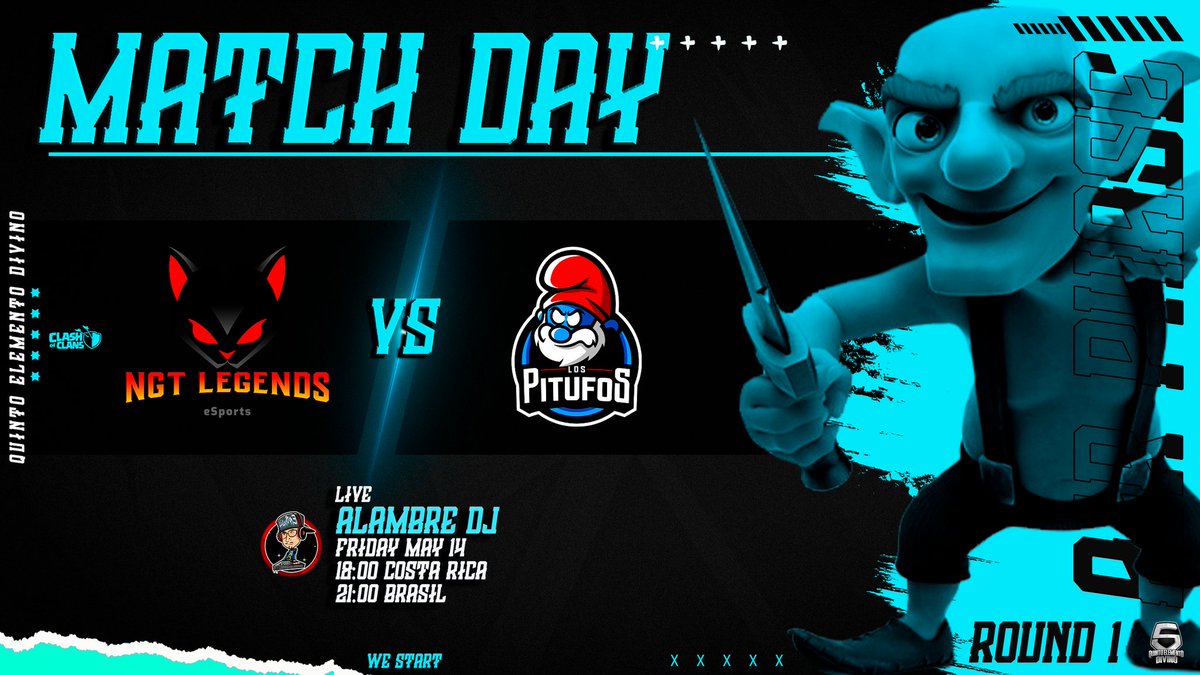 5to Elemento Divino (@5todivino) on Twitter photo Llegamos al segundo día de la Fase Aire, les presentaremos los siguientes encuentros:
🛡️ <a href="/Zepto_Esports/">Zepto</a> Vs <a href="/Perumania2/">Perumania</a>
Live: Juanitost
🛡️ <a href="/ClashGensan/">GENSAN CLASH</a> Vs <a href="/CHILEUNITEDCoC/">CHILE UNITED</a>
Live: Galaxy
🛡️ <a href="/NgtLegends/">NGT Legends</a> Vs <a href="/ClanPitufos/">Clan Los Pitufos</a>
Live: Master PT / AlambreDj
#BuscandoEl5toElementoDivino Llegamos al segundo día de la Fase Aire, les presentaremos los siguientes encuentros:
🛡️ <a href="/Zepto_Esports/">Zepto</a> Vs <a href="/Perumania2/">Perumania</a>
Live: Juanitost
🛡️ <a href="/ClashGensan/">GENSAN CLASH</a> Vs <a href="/CHILEUNITEDCoC/">CHILE UNITED</a>
Live: Galaxy
🛡️ <a href="/NgtLegends/">NGT Legends</a> Vs <a href="/ClanPitufos/">Clan Los Pitufos</a>
Live: Master PT / AlambreDj
#BuscandoEl5toElementoDivino