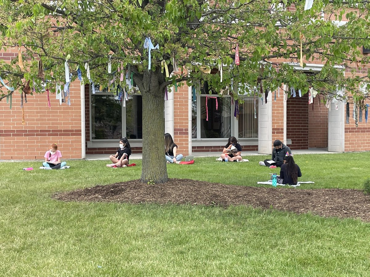 It’s a great day to be a coyote! Reading under the #Wishtree. <a href="/CloverdaleElem/">Cloverdale School</a>