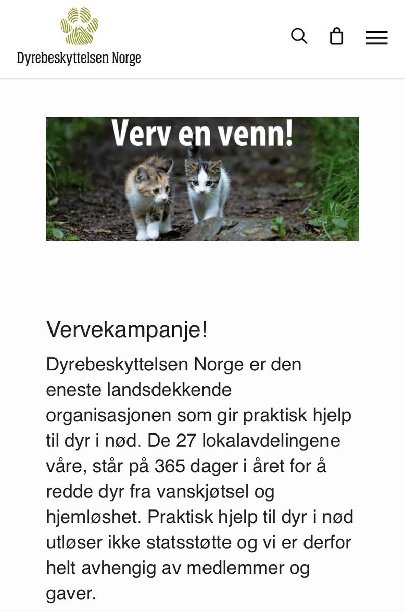 Vi trenger all den støtte vi kan få slik at vi kan hjelpe flere dyr! Hjelp oss og hjelpe. Verv en venn: dyrebeskyttelsen.no/vervekampanje/…