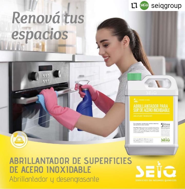 ExpoClean's tweet photo. @seiqgroup ʀᴇɴᴏᴠᴀ ᴛᴜs ᴇsᴘᴀᴄɪᴏs 💫🧽
✔️ Ideal para todo tipo de superficies de acero inoxidable o enchapadas > Microondas, heladeras, cocinas y campanas
✔️ Limpia, desinfecta y abrillanta en una sola acción
#Cocina #Acero #Limpieza #Desinfeccion #infoclean #expoclean https://t.co/b9bqkt0iMY