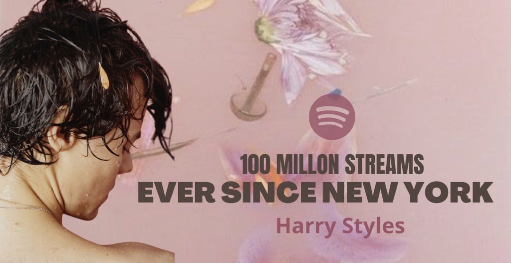 📣| Ever Since New York ha alcanzado los 100 Millones de reproducciones en Spotify, logrando que todas las canciones del álbum debut de Harry Styles obtengan dicha cifra