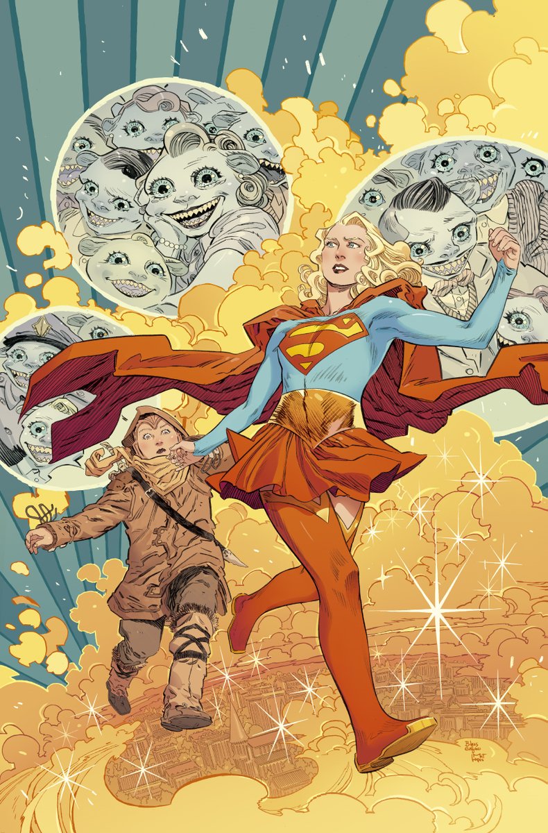 SUPERGIRL: WOMAN OF TOMORROW #3 COVER! Look how cute those aliens, aww 👹 - written by @TomKingTK, colors by @_matlopes_ 