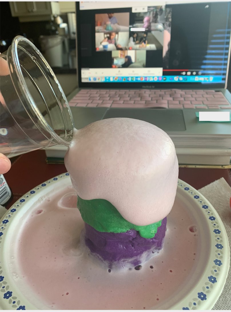 WDSHubEES's tweet photo. As we finish up our temperature unit, today in science we made volcanoes! We had SO much fun watching the volcano erupt and spill lava #WDS 🌋 https://t.co/0ykacmohtI