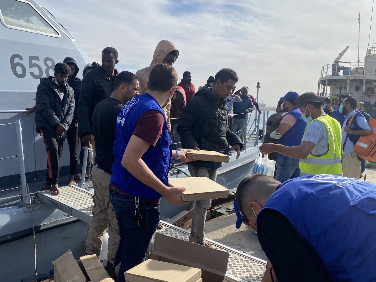 IOM_Libya's tweet photo. Some 200 migrants were returned to #Libya by the coast guard today. 

More than 8,000 people have been intercepted or rescued and returned to shore so far this year.

Most end up in arbitrary detention. https://t.co/cJzdRMW8J9