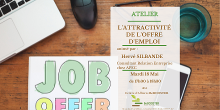[ATELIER] L'ATTRACTIVITÉ DE L'OFFRE D'EMPLOI 𝐈𝐧𝐬𝐜𝐫𝐢𝐩𝐭𝐢𝐨𝐧: weezevent.com/atelier-du-180… 
𝐑𝐞́𝐝𝐢𝐠𝐞𝐫 𝐮𝐧𝐞 𝐨𝐟𝐟𝐫𝐞 𝐝’𝐞𝐦𝐩𝐥𝐨𝐢 𝐚𝐭𝐭𝐫𝐚𝐜𝐭𝐢𝐯𝐞 en respectant certaines règles vous permettra d'affirmer votre marque employeur
      Participez à notre atelier !!