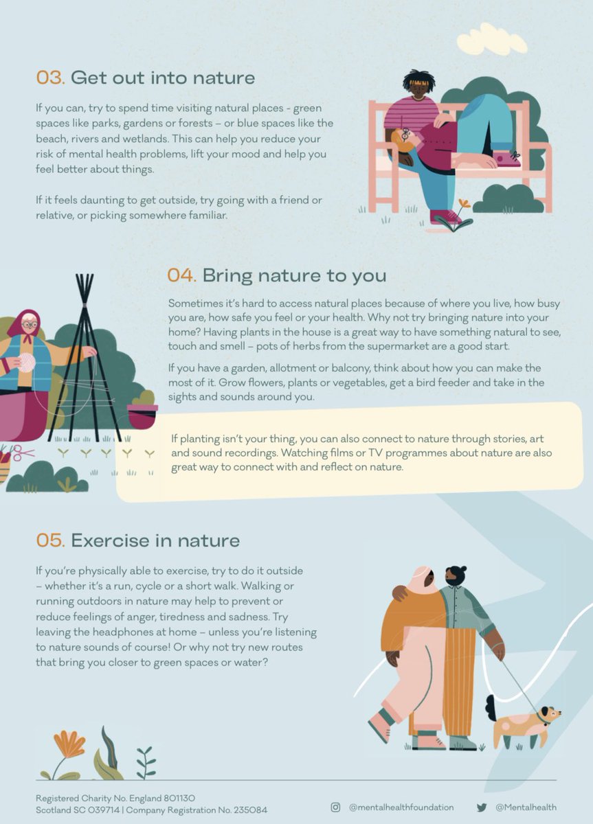 SwanseaSailing's tweet photo. Since the pandemic, millions of us have turned to nature to get us through it. It is proven to benefit mental health to get out &amp; be connected to nature MH &amp; that’s what this year’s #MentalHealthAwarenessWeek Is about. Here are some tips to bring nature into ur life
@mentalhealth https://t.co/AZFUgwOanP