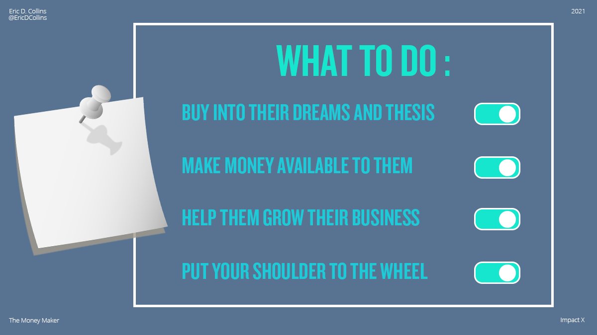 EricDCollins's tweet image. You don't need to be an investor. Anyone can invest in an entrepreneur of color or a woman.  #themoneymaker #theprofitmaker #ericdcollins #businessfunding #investing