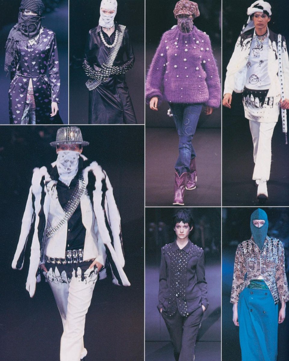 Runway looks from Undercover's Fall/Winter 2001 'DAVF' collection.