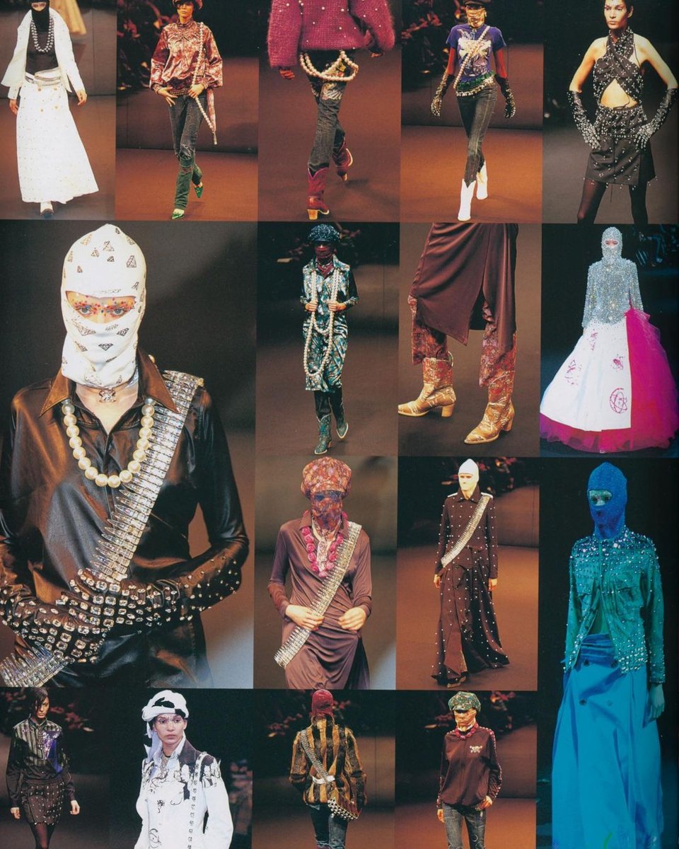 Runway looks from Undercover's Fall/Winter 2001 'DAVF' collection.