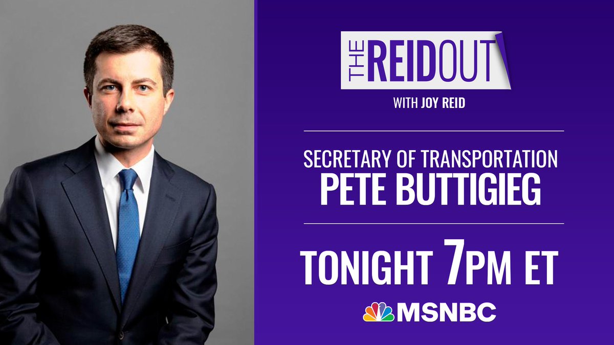TONIGHT: @SecretaryPete joins #TheReidOut
Tune in at 7pmET! https://t.co/vnGyzlCX2h