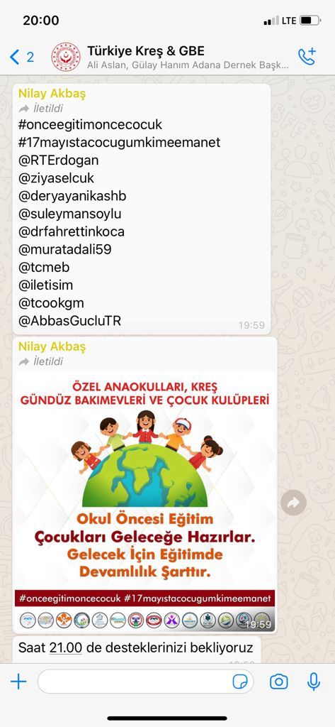 #onceegitimoncecocuk
#17mayıstacocugumkimeemanet
<a href="/RTErdogan/">Recep Tayyip Erdoğan</a>
<a href="/ziyaselcuk/">Ziya Selçuk</a>
<a href="/deryayanikashb/">Derya Yanık</a>
<a href="/suleymansoylu/">Süleyman Soylu</a>
<a href="/drfahrettinkoca/">Dr. Fahrettin Koca</a>
<a href="/muratadali59/">Dr. Murat ADALI</a>
<a href="/tcmeb/">Millî Eğitim Bakanlığı</a>
<a href="/iletisim/">T.C. İletişim Başkanlığı</a>
<a href="/tcookgm/">Özel Öğretim Kurumları Genel Müdürlüğü</a>
<a href="/AbbasGucluTR/">Abbas Güçlü</a>