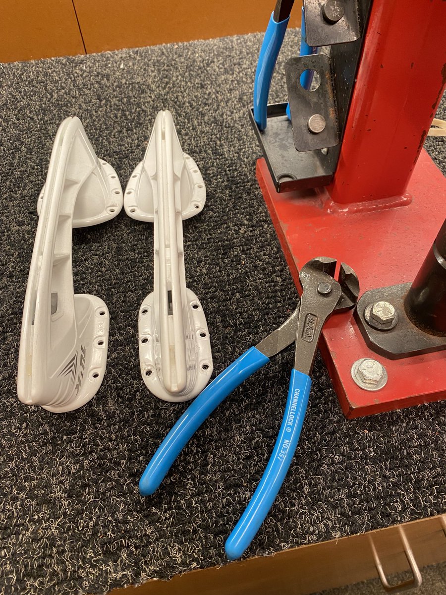 We use this cutting tool to trim our copper rivets