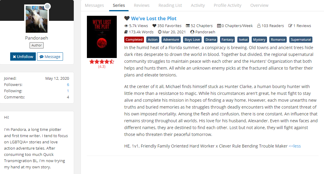 BLPalace's tweet image. Our next interviewee is Pandoraeh, with their #BL #thriller #quicktransmigration &quot;We&apos;ve Lost the Plot&quot;!

✨Read the interview here ~ scribblehub.com/read/217122-bo… ✨

#yaoi #boyslove