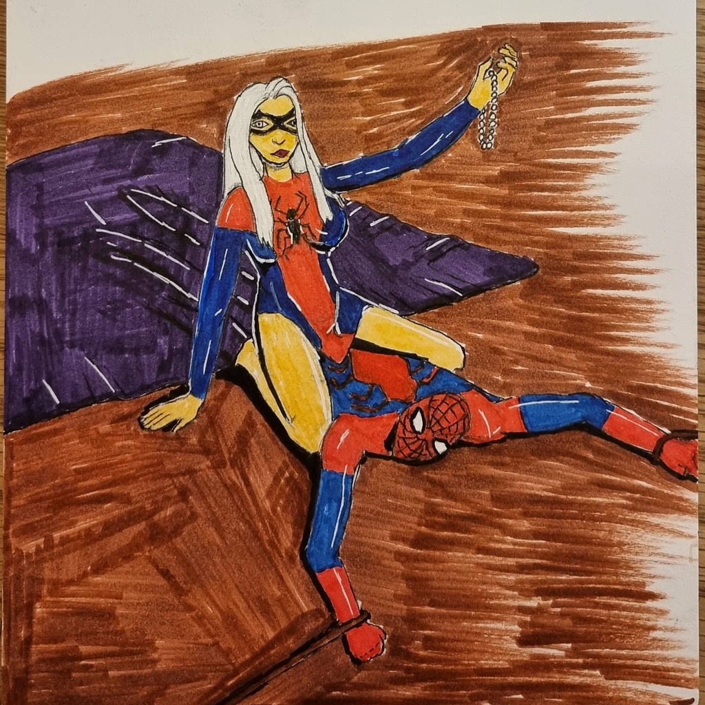 hakhap's tweet photo. Was fun to challenge myself to redraw the Amazing Spider Man 607 cover.
Did not get to the level I wanted but in order to learn you need to challenge yourself so here it is.

#redrawasm607 #jscottcampbell #redrawchallenge #learningtodraw #blackcat #spide… https://t.co/umoE4QuAMl https://t.co/Ifcn5oV8H2