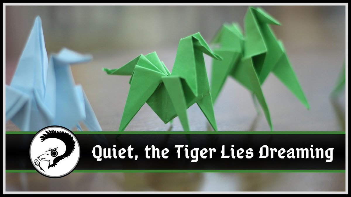 A brilliant mind is faced with an unsolvable problem in Brandon Nolta's 'Quiet, the Mind Lies Dreaming', read by Pam Kearns. Full story: buff.ly/3eC0ABO
#Origami #ArtificialIntelligence #flashfiction #audiobooks #scifi