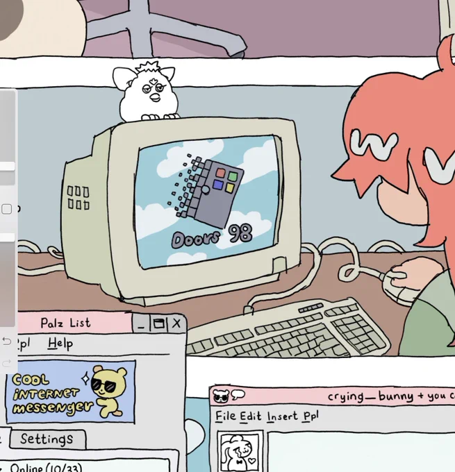 SNEAK PEEK of my webcomic! and help me decide what colour this furb should be 