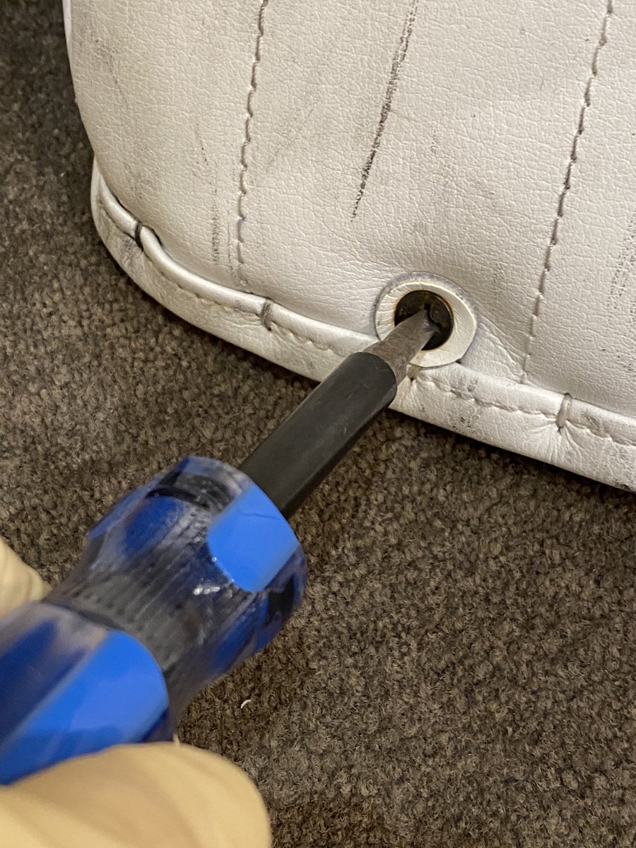 The toe buckles on the goalie pads need to be tightened after practices and games