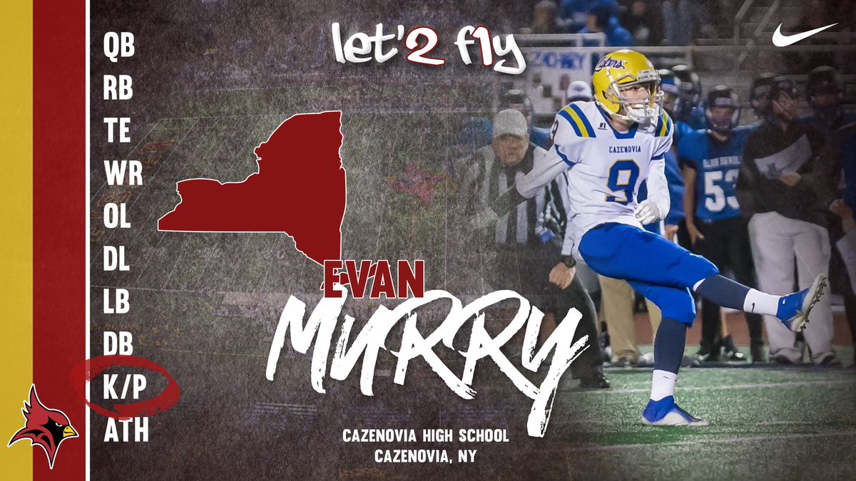 SjfFootball's tweet photo. Last but not least for the day, a powerful leg from the 3-1-5. Welcome Home, EVAN MURRY!!! #CardinalCode #Let2F1y https://t.co/QFAaAQ9jUG