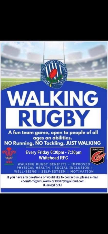 Great numbers for WalkingRugby <a href="/Edds_Official/">Whitehead RFC 🏉🏴󠁧󠁢󠁷󠁬󠁳󠁿</a> #25 well done all. #jerseyForAll  <a href="/WRU_Community/">WRU Community - Wrth galon y genedl</a>