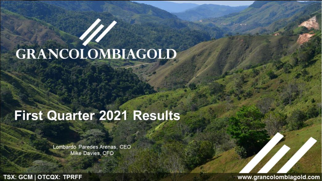 Gran Colombia’s First Quarter 2021 Results webcast took place this morning. If you missed it, view the recording here: edge.media-server.com/mmc/p/sffq8mu3

#MiningNews #Results #Q12021 #Q1Results #Mining #Gold #Silver #Colombia #Segovia