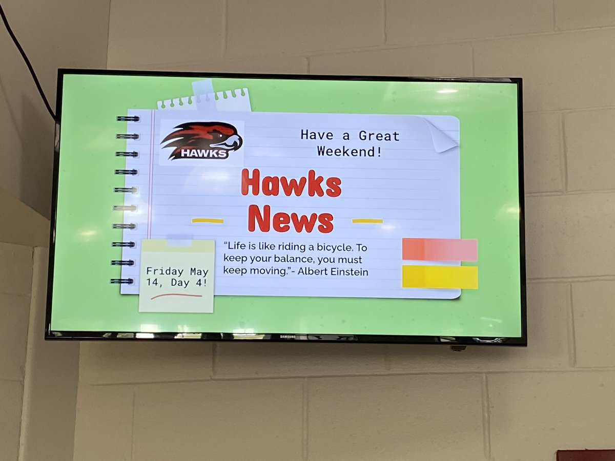 Another great week at Athena! The students in charge of the daily message continue to raise the bar with their design and execution!