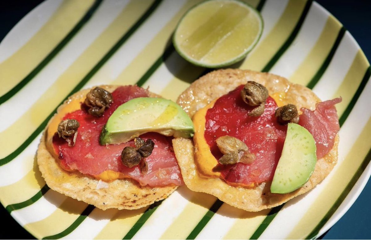 hasta luego PRIMAVERA! 
this is our last weekend, order while you still can. 

one of our faves stolen from the great <a href="/contramar/">Contramar</a> 

Tostada de Pescado | NC tuna crudo, smoked chile crema

Link to order is below! Today and tomorrow, 5-8 PM.

toasttab.com/lantern