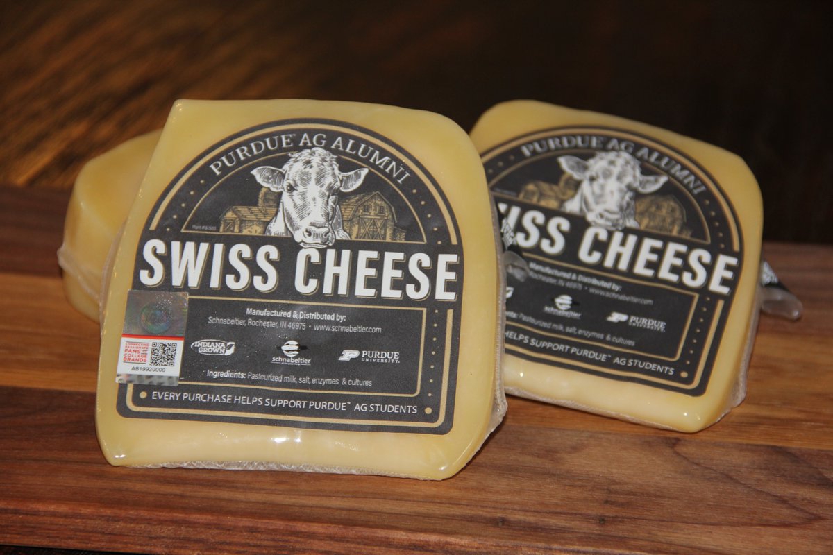 Celebrate the Purdue grad in your family with a wedge of <a href="/PurdueAgAlumni/">Purdue Ag Alumni</a> Swiss Cheese! Purchase online at …ltier-cheesery-and-winery.square.site/purdue-swiss

#schnabeltier #swisscheese #purduealumni #purdueagalumni #purduegrad #classof2021