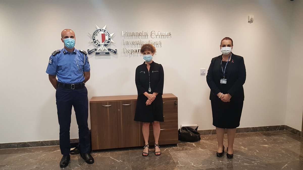 UK in Malta ๐ฌ๐ง๐ฒ๐น (@ukinmalta) on Twitter photo British High Commissioner <a href="/CathyWardFCDO/">Cathy Ward</a> was hosted by <a href="/MaltaPolice/">Malta Police Force</a> Commissioner Angelo Gafa and Assistant Commissioner Dr. Alexandra Mamo during a visit to the Financial Crimes Investigation Department (FCID). British High Commissioner <a href="/CathyWardFCDO/">Cathy Ward</a> was hosted by <a href="/MaltaPolice/">Malta Police Force</a> Commissioner Angelo Gafa and Assistant Commissioner Dr. Alexandra Mamo during a visit to the Financial Crimes Investigation Department (FCID).