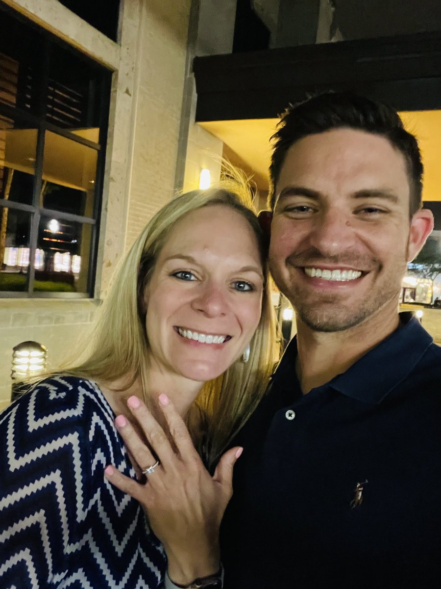 KLeah3's tweet photo. He asked and I said YES! God has blessed me with you @CoachRadloff! Truly a man of God and my best friend. I’m so excited for our lifetime journey together... https://t.co/aBOrXqxpVm