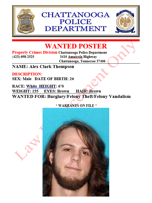 ChattanoogaPD's tweet photo. WHERE'S THE SUSPECT?
A 24-year-old male has been IDed as the suspect in the 3/30 theft of Looie, @ChattLookouts mascot. Now, McGruff the Crime Dog &amp; Looie want the suspect to turn himself in or get help in locating him. Anyone w/ tips call (423) 698-2525. Warrants are on file. https://t.co/ekzB84NP8R