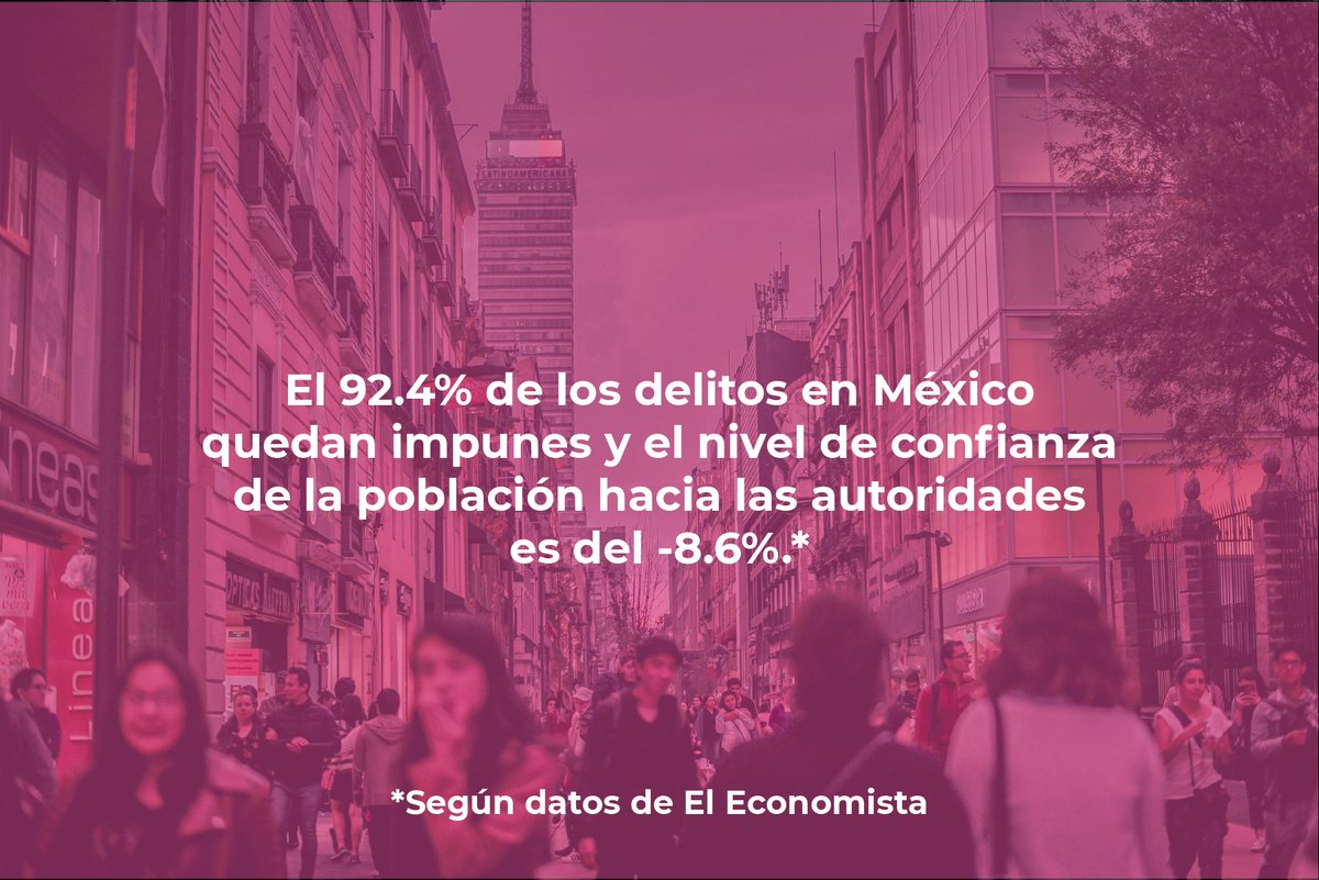 PartidoELIGE's tweet photo. Una de las mayores causas de la impunidad es que las víctimas no denuncian los delitos. Esto es por la falta de confianza que se tiene hacia las autoridades.

Es momento de hacer de México un país más seguro y justo para que todos los ciudadanos reciban la atención que merecen. https://t.co/6NOtR02ySi
