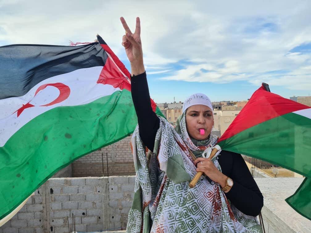 JaredGenser's tweet photo. Honored to join the defense team for Sahrawi activist Sultana Khaya, who is being held under de facto house arrest by Moroccan authorities and was brutally attacked and sexually assaulted by Moroccan police during a raid on May 11. #FreeSultana https://t.co/e3tjIJxIRz https://t.co/MJetUBbZGw