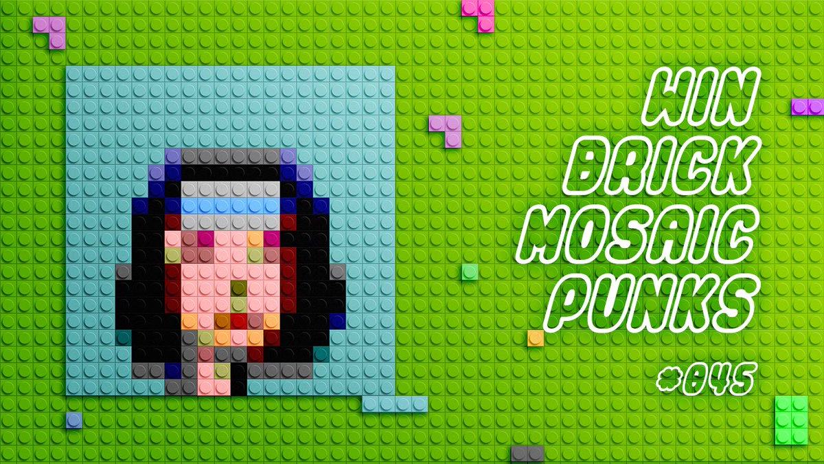 PunksBrick's tweet image. Hey #nftcommunity  wanna WIN a Brick Mosaic Punk?  👀 here’s our next #nftgiveaway 🔥

1️⃣ - Follow @PunksBrick
2️⃣ - Retweet
3️⃣ - Tag 3 friends
4️⃣ - Click 🎉 in discord.gg/9qKTePZ62X 

Winner will be announced on May 19th ⏱

#nfts #altpunks #nftcollectors #unofficialpunks