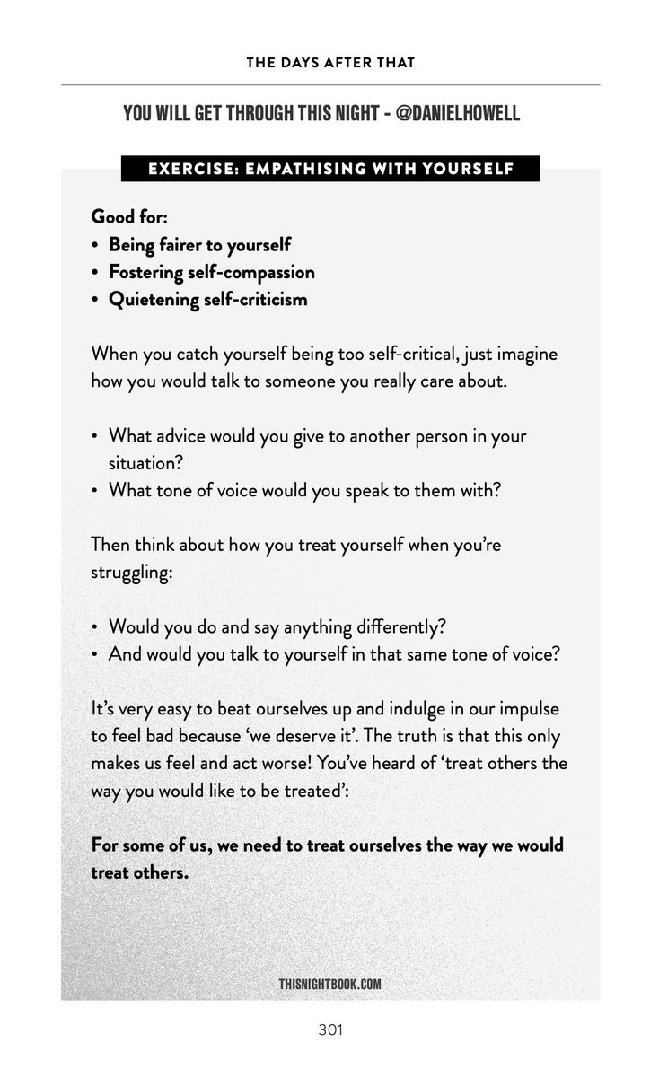 danielhowell's tweet photo. but are you treating yourself the way you treat others? 

https://t.co/jmP67UZdwQ 4 DAYS #ThisNight https://t.co/JshGfb5TyE