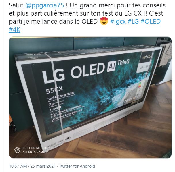 ppgarcia75's tweet photo. Je commence à croire que ma super Commu a relevé le challenge de vider les derniers stocks de LG CX en France ! 🤣🖐️ https://t.co/8gLH831IQO