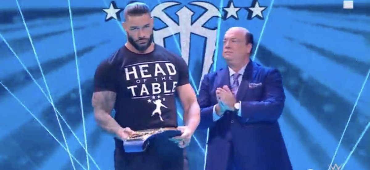RRNETMedia's tweet photo. #RomanReigns #RomanEmpire #TribalChief #HeadOfTheTable #WWE  #WWESmackdown (@WWERomanReigns) https://t.co/6wrKolvE13